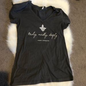 Truly Madly Deeply New Orleans V Neck Tee